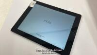 *APPLE IPAD 4TH GEN / A1460 / 16GB / SERIAL: DMPMP09DF18P / I-CLOUD (ACTIVATION) LOCKED / POWERS UP & APPEARS FUNCTIONAL