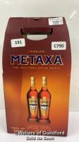 *X2 NEW METAXA THE ORIGINAL GREEK SPIRIT DRINK - 40%VOL, 1000ML