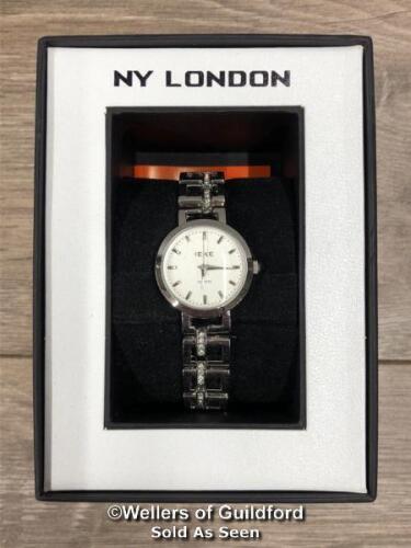 NY LONDON IEKE LADIES WATCH, WITH BOX, MINIMAL SIGNS OF USE, NOT RUNNING