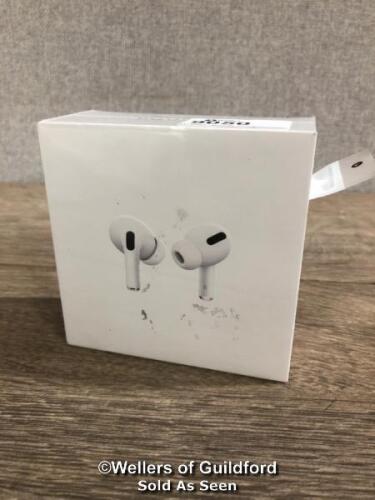 *APPLE AIRPODS PRO WITH MAGSAFE CHARGING CASE, SERIAL: H2XH1UYV1059, NEW AND SEALED