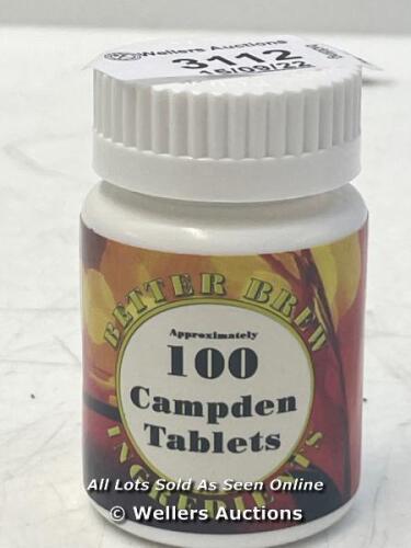 *BETTER BREW CAMPDEN TABLETS WINE MAKING HOME BREWING PRESERVE STERILISE 100 PACK / NEW