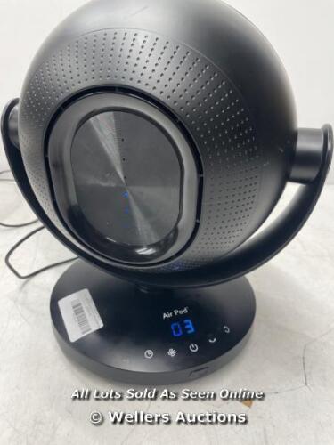 *MILL AIR POD BLACK COOLING DESK FAN / POWERS UP AND APPEARS FUNCTIONAL/SIGNS OF USE