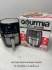 *GOURMIA 5.7L DIGITAL AIR FRYER WITH 12 ONE TOUCH COOKING FUNCTIONS / POWERS UP/MINIMAL IF ANY SIGNS OF USE