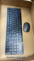 *RAPOO 8100M MULTI-MODE WIRELESS KEYBOARD AND MOUSE / 18299 / MINIMAL SIGNS OF USE / COMES IN GENERIC BROWN BOX