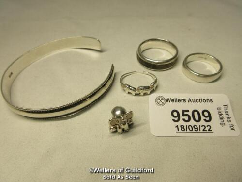 *X3 SILVER RINGS, X1 SILVER BRACELET AND X1 SILVER CHARM