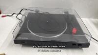 *AUDIO-TECHNICA AT-LP3 TURNTABLE, BLACK / SIGNS OF USE/NO POWER
