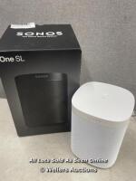*SONOS ONE SL SPEAKER / POWERS UP / UNTESTED APP REQUIRED