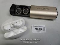 *X1 HUAWEI EARBUDS MODEL T0004L AND X1 CREATIVE EARBUDS MODEL EF0840