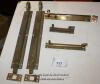 FIVE DOOR BOLTS, BRASS AND WROUGHT IRON - 2