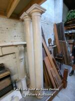 SET OF FOUR EARLY 19TH CENTURY PLASTER COLUMNS - 94" H X 14" DIA
