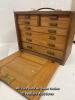 VINTAGE LOCKABLE EIGHT DRAWER TOOL CHEST FULL OF SMALL CARPENTRY AND ENGINEERING TOOLS. 39.5 X 31 X 20CM - 10
