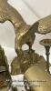 A LARGE COLLECTION OF BRASSWARE INCLUDING, ANIMALS, HORSEBRASS, FIRESIDE TOOLS, BELLS AND CANDLE HOLDERS - 2