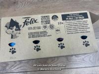 *BOX OF FELIX CAT FOOD 100G POUCHES/OPENED BOX