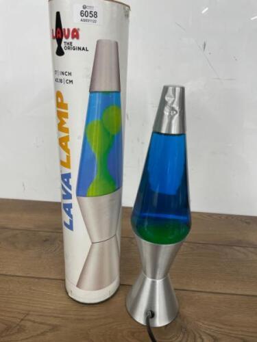 *THE ORIGINAL LAVA LAMP / MINIMAL SIGNS OF USE / SMALL DENT IN LID, UNTESTED (WITHOUT BULB)