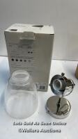 * JOHN LEWIS REVIVAL WALL LIGHT, CLEAR/POLISHED / UNUSED BUT CRACKED SHADE