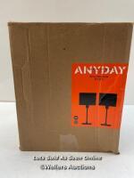 * JOHN LEWIS ANYDAY RUBY TABLE LAMPS, SET / NEW - OPENED BOX