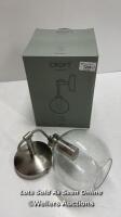 * JOHN LEWIS ROMY MIRRORED GLASS WALL LIGHT / MINIMAL SIGNS OF USE