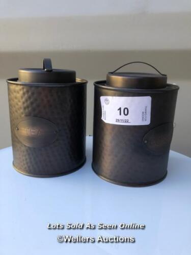 *TEA AND COFFEE CANISTERS [EX SHOWHOME FURNITURE: GENERALLY IN GOOD CONDITION WITH MINIMAL USE / STOCK LOCATION: CONTAINER]