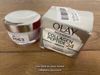 *OLAY COLLAGEN PEPTIDE 24 / ONE NEW & OPEN BOX AND ONE IS NEW