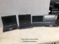 4X DELL LAPTOPS, MODELS INCL. LATITUDE D830, E6330, D620, VOSTRO 1500, ALL WITHOUT CHARGERS, FOR SPARES AND REPAIRS