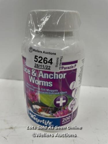 *WATERLIFE PARAZIN P FISH LICE WORM 200 TABLETS TABS PARASITE POND TREATMENT / STAFF REF: C