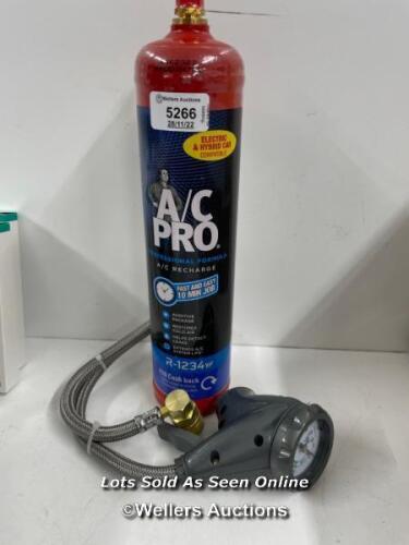 *STP AIRCON RECHARGE R1234YF GAS AND REUSEABLE TRIGGER & GAUGE / NEW / STAFF REF: C