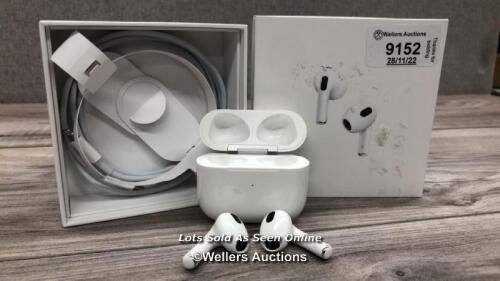 *APPLE AIRPODS 3RD GEN WITH MAGSAFE CHARGING CASE (MME73ZM/A) / POWERS UP, UNABLE TO CONNECT TO BLUETOOTH