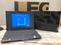 *LENOVO LEGION 7 GAMING LAPTOP / IN STORM GREY / AMD RYZEN 7 5800H 3.2GHZ / 16GB RAM / 512GB SSD STORAGE / GPU: RTX3060 / 16.0" DISPLAY / WINDOWS 10 HOME / POWERS UP, IN VERY GOOD CONDITION, WITH CHARGER AND BOX