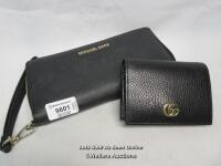 *X1 GUCCI PRE-OWNED WALLET (456126-0416) AND X1 MICHAEL KORS PRE-OWNED WALLET (M-1605 F16)
