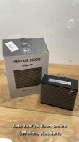 *KLIPSCH HERITAGE GROOVE WIRELESS PORTABLE SPEAKER / UNTESTED, NO POWER CABLE, SIGNS OF USE