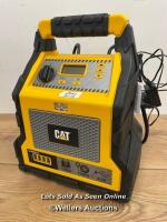 *CAT 1200AMP JUMP STARTER, PORTABLE USB CHARGER AND AIR COMPRESSOR / POWERS ON/MINIMAL SIGNS OF USE