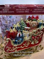 *DECORATIVE LED SLEIGH / NO POWER/MINIMAL SIGNS OF USE [3176]