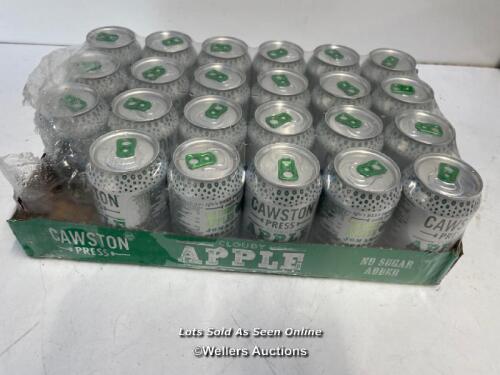 *CAWSTON PRESS CLOUDY APPLE CAN 330ML X 23 (ONE DAMAGED IN TRANSIT )