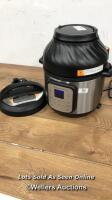 *INSTANT POT GOURMET CRISP 11-IN-1 PRESSURE COOKER & AIRFRYER, 5.7L / POWERS UP / SIGNS OF USE, NOT FULLY TESTED / WITHOUT BOX & CABLE