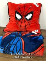 *CHARACTER THROW AND PILLOW SET / APPEARS NEW, WITHOUT PACKAGING