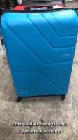 *AMERICAN TOURISTER JETDRIVER LARGE 4 WHEEL SPINNER CASE / MINIMAL SIGNS OF USE / WHEELS, ZIPS & HANDLES ALL OK