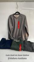 *4X GENTS NEW BC CLOTHING JUMPERS 3XM GREY THERMAL CREW X L
