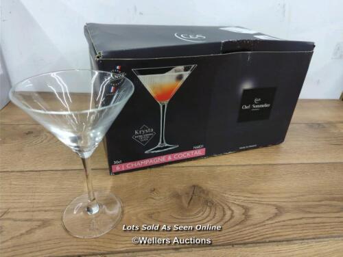 *CHEF & SOMMELIER COCKTAIL GLASSES / 1X CHIPPED / OTHERWISE NEW