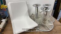 *3X WHITE FAUX LEATHER BAR STOOLS/NO FIXINGS