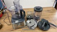 *KENWOOD FDM312SS MULTI PRO COMPACT FOOD PROCESSOR / POWERS ON AND RUNS/SOME MINIMAL SIGNS OF USE