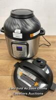 *INSTANT POT GOURMET CRISP 11-IN-1 7.6L PRESSURE COOKER & AIRFRYER / POWERS UP MINIMAL SIGNS OF USE