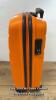 *AMERICAN TOURISTER BON AIR CARRY ON ORANGE CASE / MINIMAL SIGNS OF USE/WHEELS/ZIPS AND COMBINATION UNLOCKED TOP HANDLE NOT FULLY RETRACTING - 2
