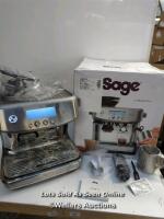 *SAGE BARRISTA PRO / POWERS UP / SIGNS OF USE / OPEN BOX