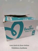 *PAMPERS BABY DRY - SIZE 4 / APPROX. 174 TOTAL