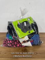 *BAG OF USED MIXED CLOTHING INCL. PJ'S, JUMPERS, BRAS AND OTHERS, INCL. CAROLE HOCHMAN, PUMA AND FILA, ASSORTED SIZES
