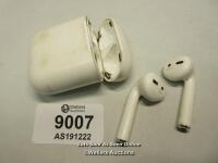 *APPLE AIRPODS / A1602 / SERIAL: H17F881MLX2Y / BLUETOOTH CONNECTION TESTED & APPEARS FUNCTIONAL