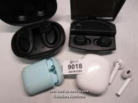 *X4 EARBUDS INCL. X1 HOLYHIGH MODEL ET6, X1 MODEL T16 AND X1 MODEL WUW-R89 / BLUETOOTH CONNECTION NOT TESTED