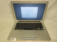 *APPLE MACBOOK AIR / A1466 /128GB SSD /8GB RAM /INTEL CORE I5 PROCESSOR @ 1.8GHZ /SERIAL: FVHZJTLHJ1WK / PROFESSIONALLY WIPED AND RELOADED WITH CLEAN INSTALL OF OS EL CAPITAN / POWERS UP & APPEARS FUNCTIONAL