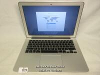 *APPLE MACBOOK AIR 13'' (2017) / A1466 / 128GB SSD / 8GB RAM / INTEL CORE I7 CPU @ 2.2GHZ / SERIAL: C1MVW0EAJ1WT / PROFESSIONALLY WIPED AND RELOADED WITH CLEAN INSTALL OF OS CATALINA / POWERS UP & APPEARS FUNCTIONAL