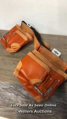 *NEW - ROLSON PROFESSIONAL DOUBLE TOOL POUCH WITH 10 POCKETS & 2 HAMMER HOLDERS / STAFF REF: D